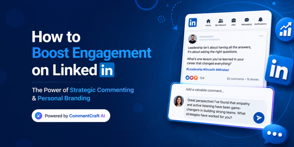 Step-by-step guide on how to boost engagement on linkedin through strategic commenting.